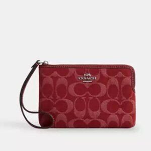 New Release Signature Denim and Smooth Leather Wristlets